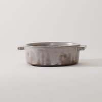 グラタン皿 アッシュグレー［Fujii Msy Pottery］
