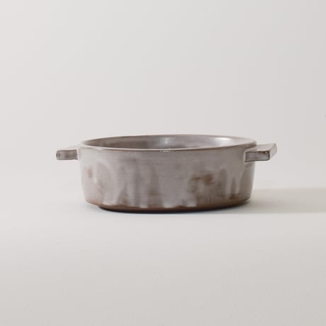 グラタン皿 アッシュグレー［Fujii Msy Pottery］