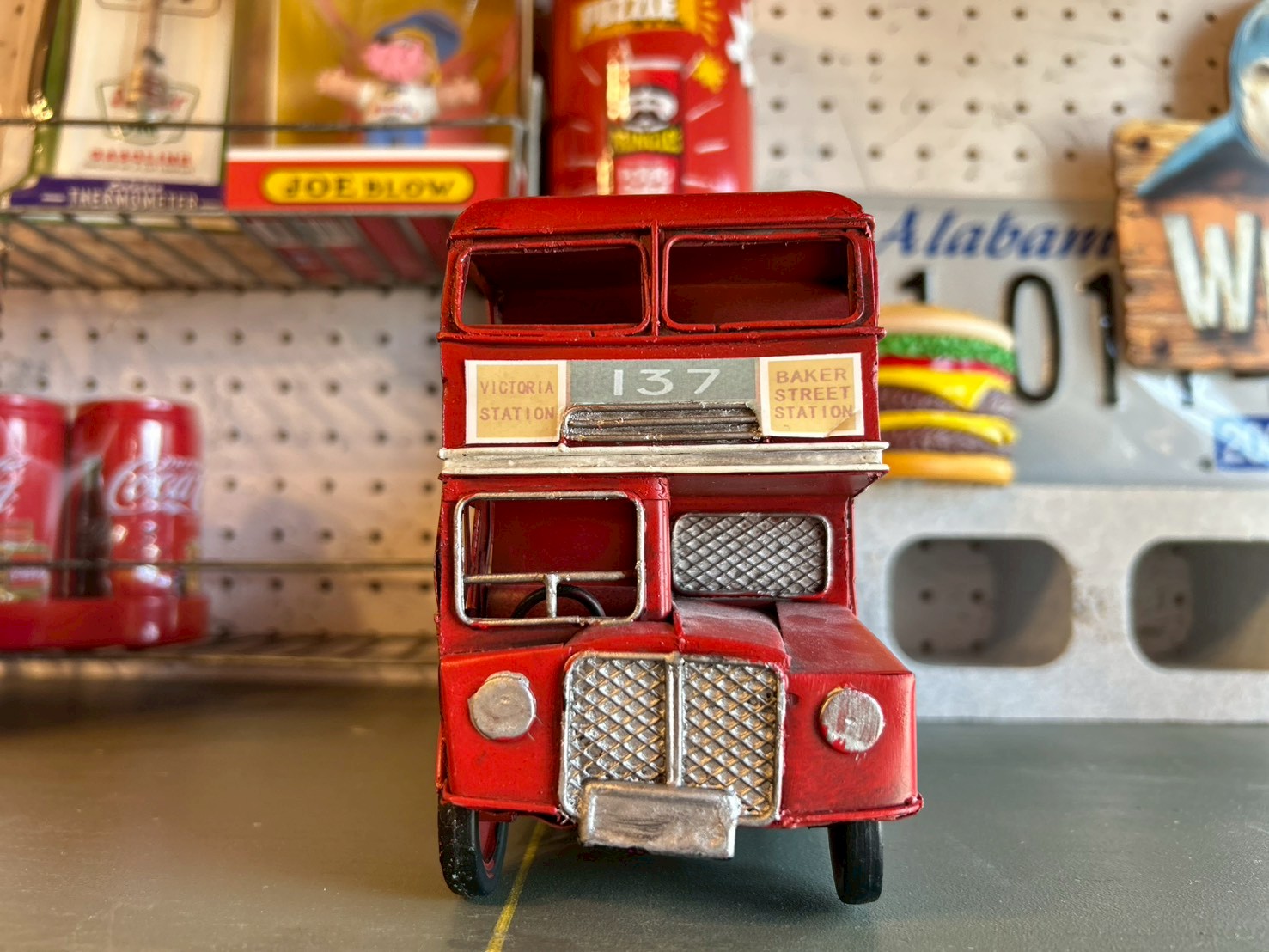 【極美品・箱付き】ブリキ バス DOUBLE DECKER BUS MF 185 ロンドンバス ブリキ製ミニカー | Chaka House