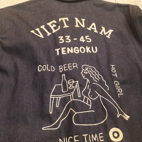 US NAVY デニムショールカラー デニムジャケット