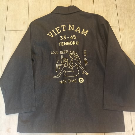 US NAVY デニムショールカラー デニムジャケット