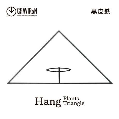Hang Plants シリーズ Triangle 黒皮鉄 ハンギングプランツ