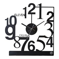GRAVIRoN ANOMALY TABLE CLOCK｜鉄製置き時計・卓上時計｜黒皮鉄