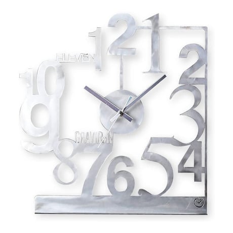 GRAVIRoN ANOMALY TABLE CLOCK｜鉄製置き時計・卓上時計｜酸洗鉄