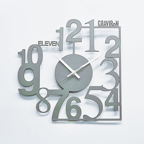 GRAVIRoN Anomaly Wall Clock｜鉄製掛け時計・壁掛け時計｜酸洗鉄