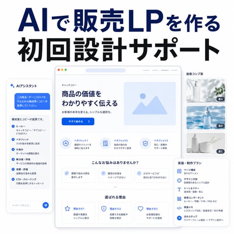 AIで販売LPを作る初回設計サポート