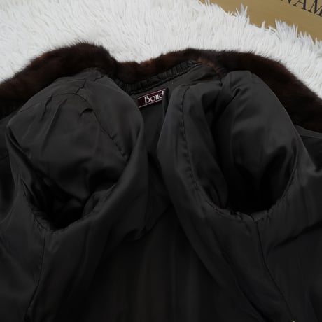 Mahogany Mink Long Coat Genuine Vintage Fur Japan