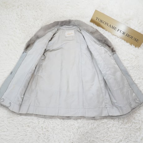 Sapphire Mink Jacket ZigZag Cutting Genuine Vintage Fur Japan