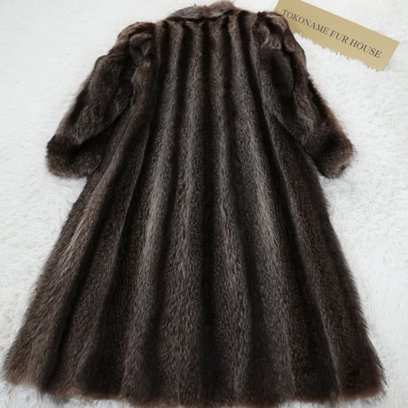 Raccoon Long Coat Genuine Vintage Fur Japan