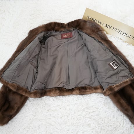 Demi Buff Mink Jacket Cropped Length - SAGA MINK Genuine Vintage Fur Japan