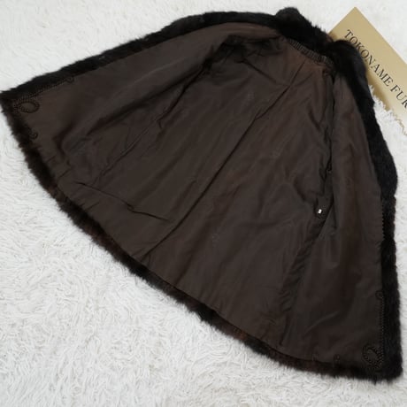 Dark Mink Vest Genuine Vintage Fur Japan