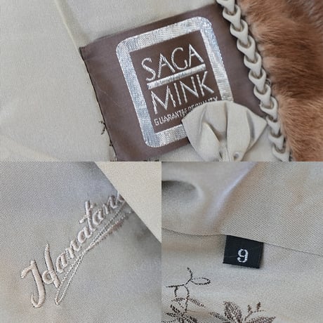 Demi Buff Mink Jacket - SAGA MINK Genuine Vintage Fur Japan