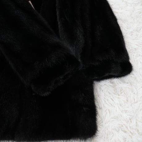 Black Mink Coat - SAGA MINK Vintage Fur Japan