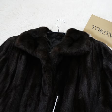 Glama Mink A-Line Long Fur Coat Women’s Vintage Luxury Outerwear