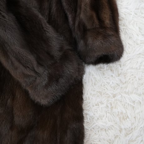 Pastel Mink Coat Genuine Vintage Fur Japan