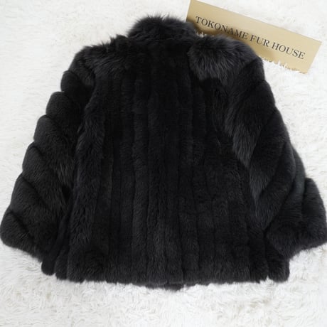 Gray Dye Fox Coat - Saga Fox Genuine Vintage Fur Japan