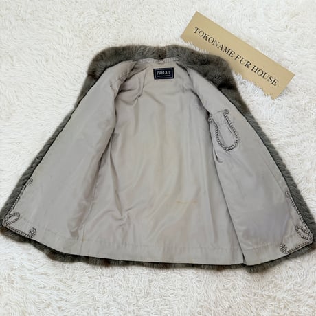 Mink Ash Green Dyed Coat Vintage Fur Japan