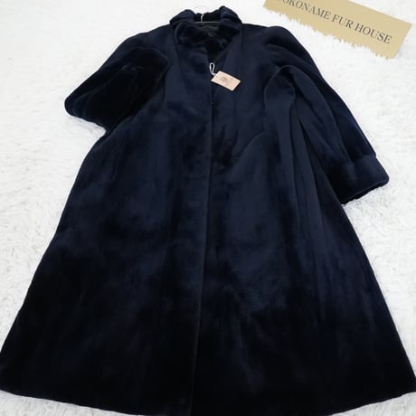 Shaved Mink Navy Dyed - SAGA MINK Genuine Vintage Fur Japan