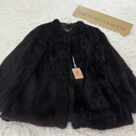 Dark Mink Jacket Stripe Cutting Vintage Fur Japan