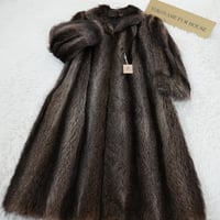 Raccoon Long Coat Genuine Vintage Fur Japan