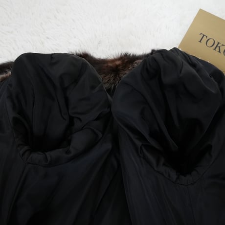 Raccoon Long Coat Genuine Vintage Fur Japan