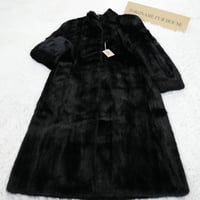 Black Mink Long Coat - SAGA MINK Genuine Vintage Fur Japan