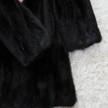Dark Mink Coat - SAGA MINK Vintage Fur Japan