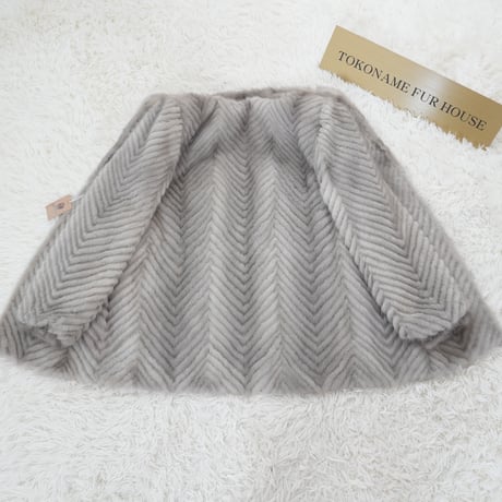 Sapphire Mink Jacket ZigZag Cutting Genuine Vintage Fur Japan