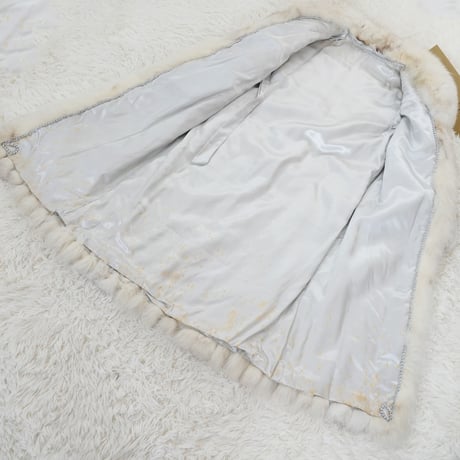Blue Fox Long Coat Genuine Vintage Fur Japan