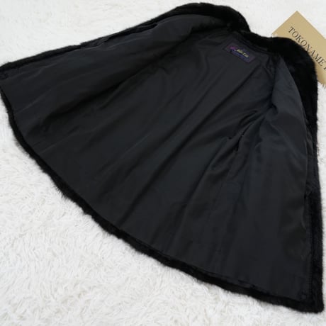 Black Mink Coat Genuine Vintage Fur Japan