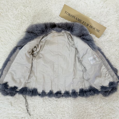 Blue Fox Ash Blue Dyed Jacket Vintage Fur Japan