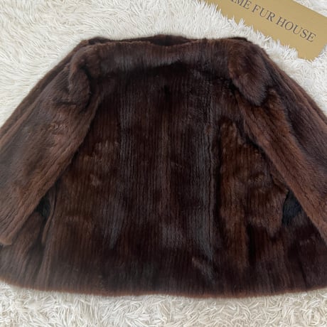 Dark Mink Jacket Genuine Vintage Fur Japan
