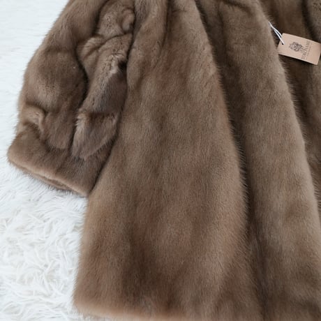 Pastel Mink Coat Genuine Vintage Fur Japan