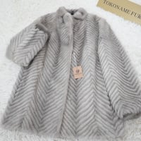 Sapphire Mink Jacket ZigZag Cutting Genuine Vintage Fur Japan