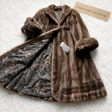 Blue Iris Mink Coat Soft Genuine Vintage Fur Japan
