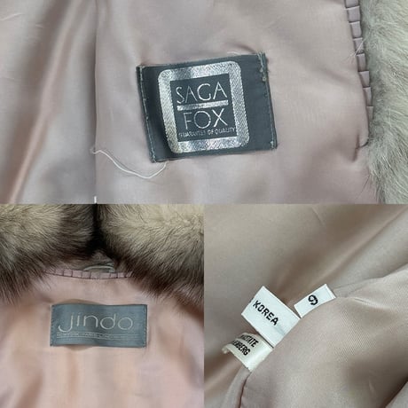 Saga Fox Blue Fox Coat Genuine Vintage Fur Japan