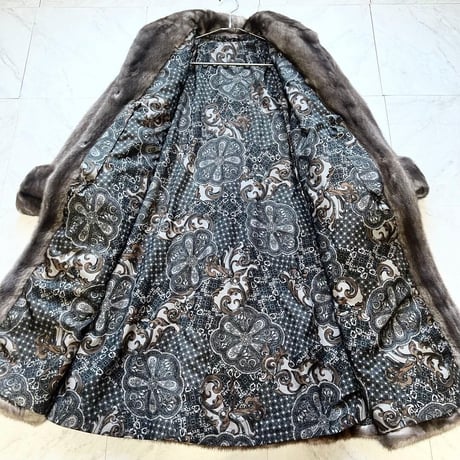 Blue Iris Mink Coat Soft Genuine Vintage Fur Japan