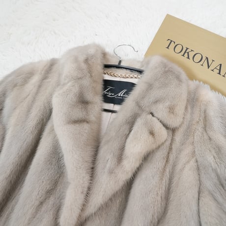 Sapphire Mink Long Coat Genuine Vintage Fur Japan