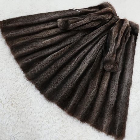 Raccoon Long Coat Genuine Vintage Fur Japan