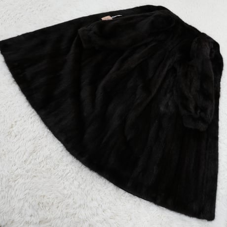Dark Mink Long Coat - SAGA MINK Genuine Vintage Fur Japan