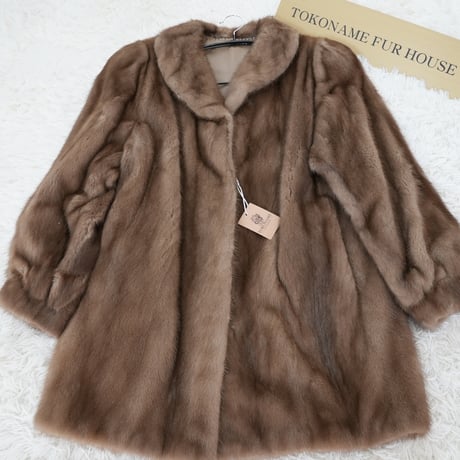 Pastel Mink Coat Genuine Vintage Fur Japan
