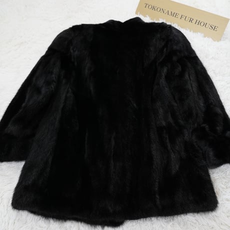 Dark Mink Coat Genuine Vintage Fur Japan