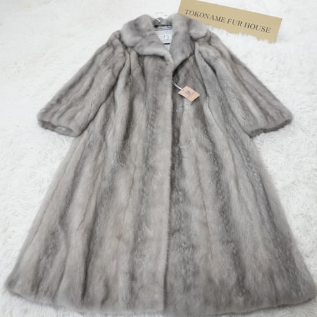 Sapphire Mink Long Coat - EMBA Genuine Vintage Fur Japan
