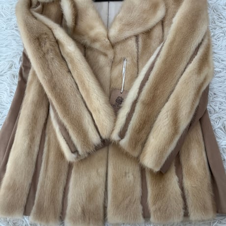 Pastel Mink Jacket Genuine Vintage Fur Japan
