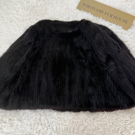 Dark Mink Jacket Stripe Cutting Vintage Fur Japan