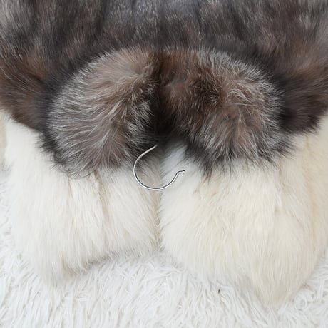 Silver Fox Design Coat Genuine Vintage Fur Japan
