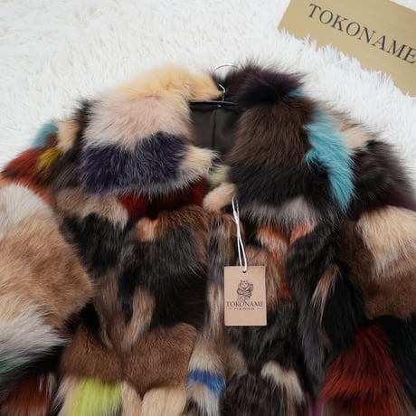 Blue Fox  Multi Color Coat Vintage Fur Japan