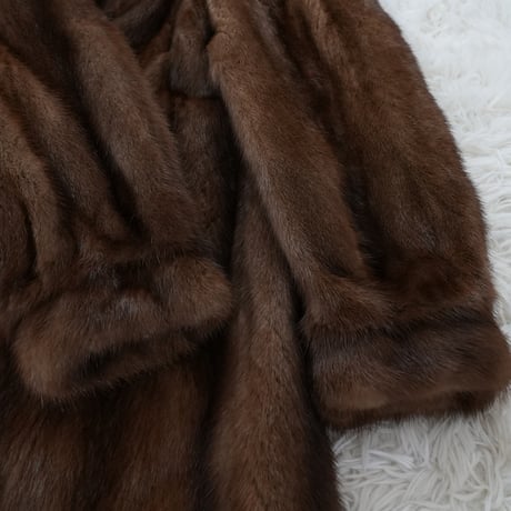 Demi Buff Mink Long Coat - SAGA MINK Vintage Fur From Japan