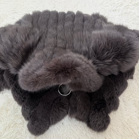 Brown Dye Fox Coat - Saga Fox Genuine Vintage Fur Japan