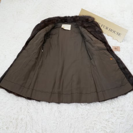 Dark Mink Jacket Genuine Vintage Fur Japan